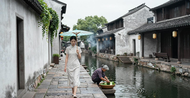 Accommodation around Nanxun Ancient Town_Free accommodation for night tour in Nanxun Ancient Town_Tongjin Bridge Baijian Building in the essence area of Nanxun Ancient Town