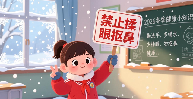 Primary school students' winter disease prevention_Primary school students' health knowledge pictures_Primary school students' winter health knowledge