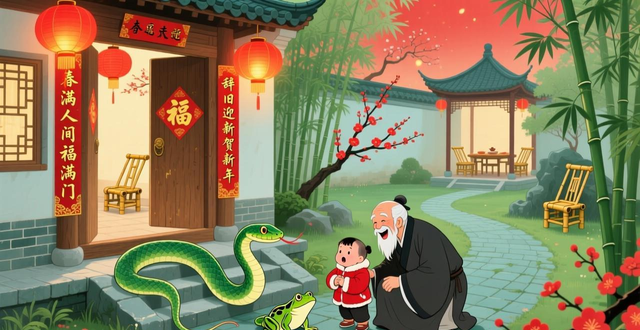 The Spring Festival story about the snake_The zodiac legend story about the snake_The origin of the twelve zodiac snake