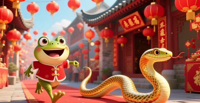 The Spring Festival story about the snake_The origin of the zodiac snake_The zodiac legend story about the snake