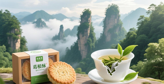 Zhangjiajie specialty Pueraria powder and Eucommia tea Tujia bacon_Zhangjiajie specialty cake