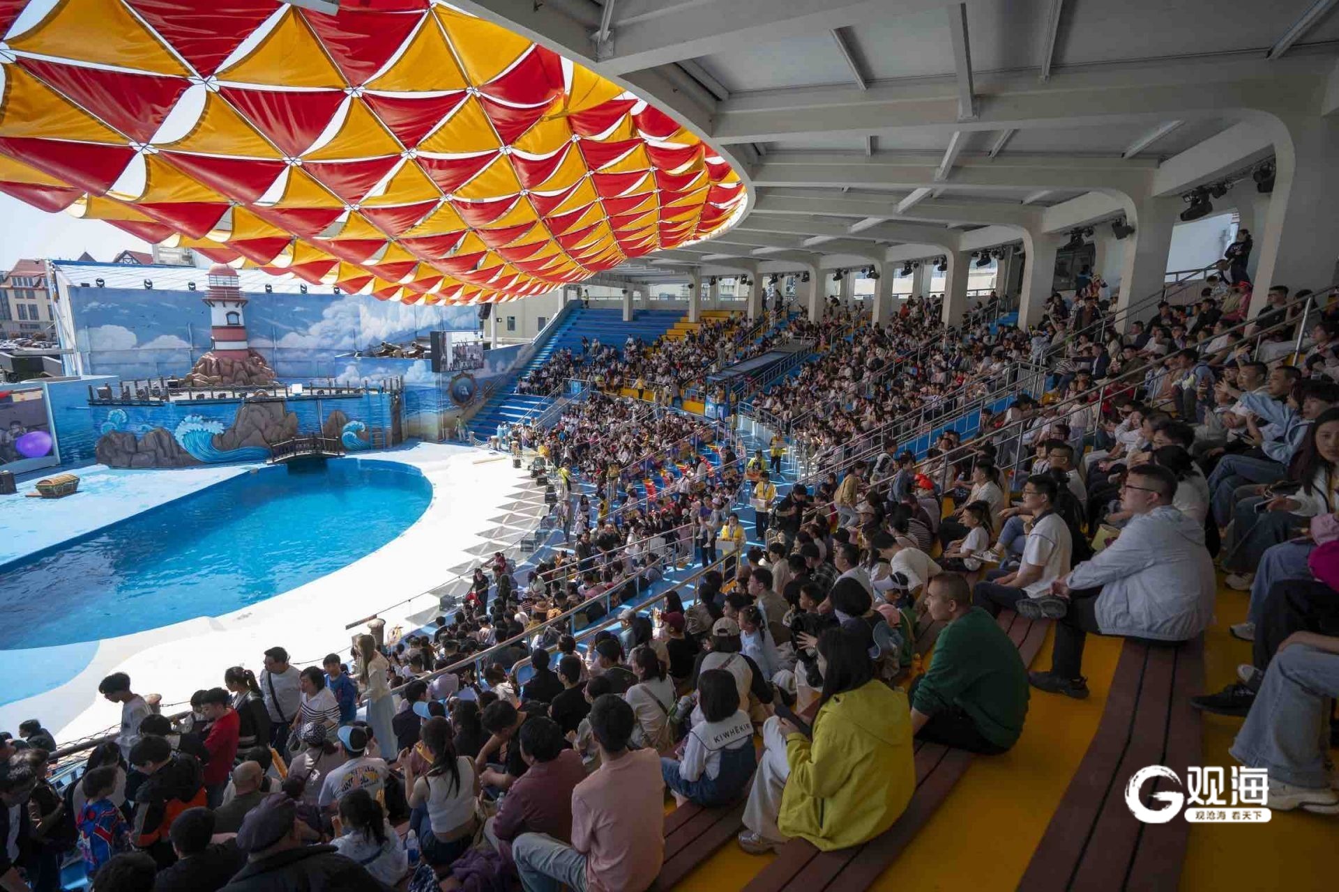 Qingdao Polar Ocean Park May Day Visitor Number_Qingdao Polar Ocean World Tourist Attractions List_Qingdao Polar Ocean Park Sea Ferris Wheel Show