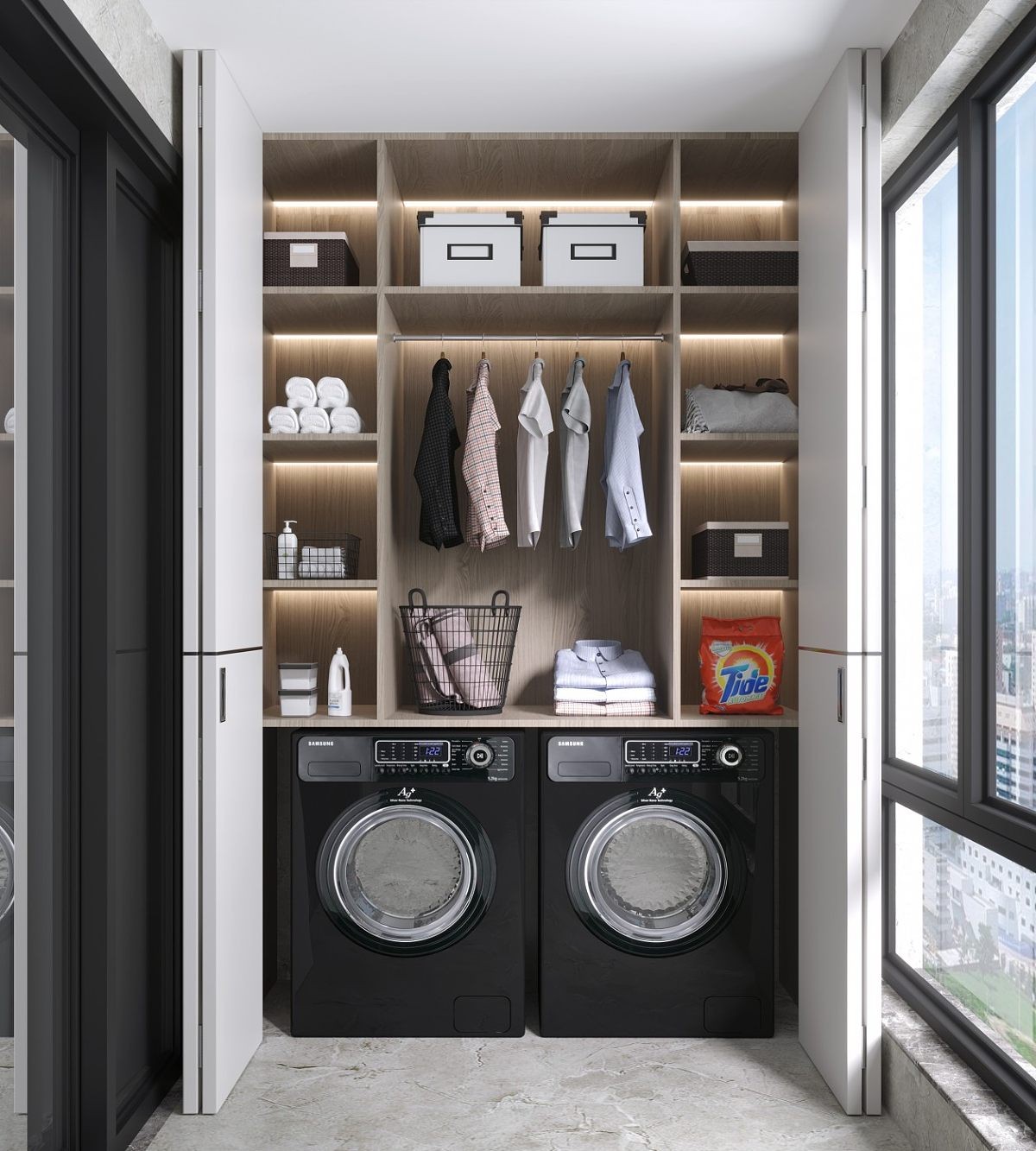 Sward stainless steel balcony cabinets_balcony cabinets that are not afraid of the sun_balcony stainless steel cabinets