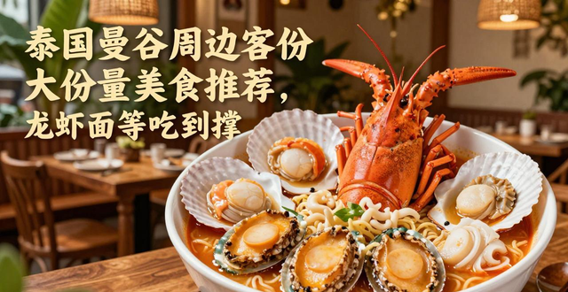 Thai food_Large portions of food in Bangkok, Thailand_Lobster noodles